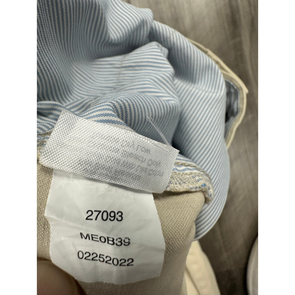 Peter Millar Ultimate Sateen Five Pocket Pants in Cream Khaki — Size 38 // Preowned