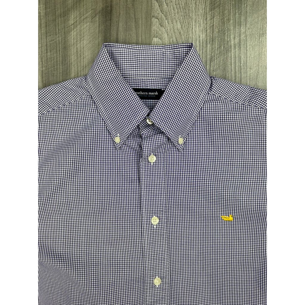 Southern Marsh Tattersall Check Long Sleeve Button Down Shirt — Size Medium // Preowned