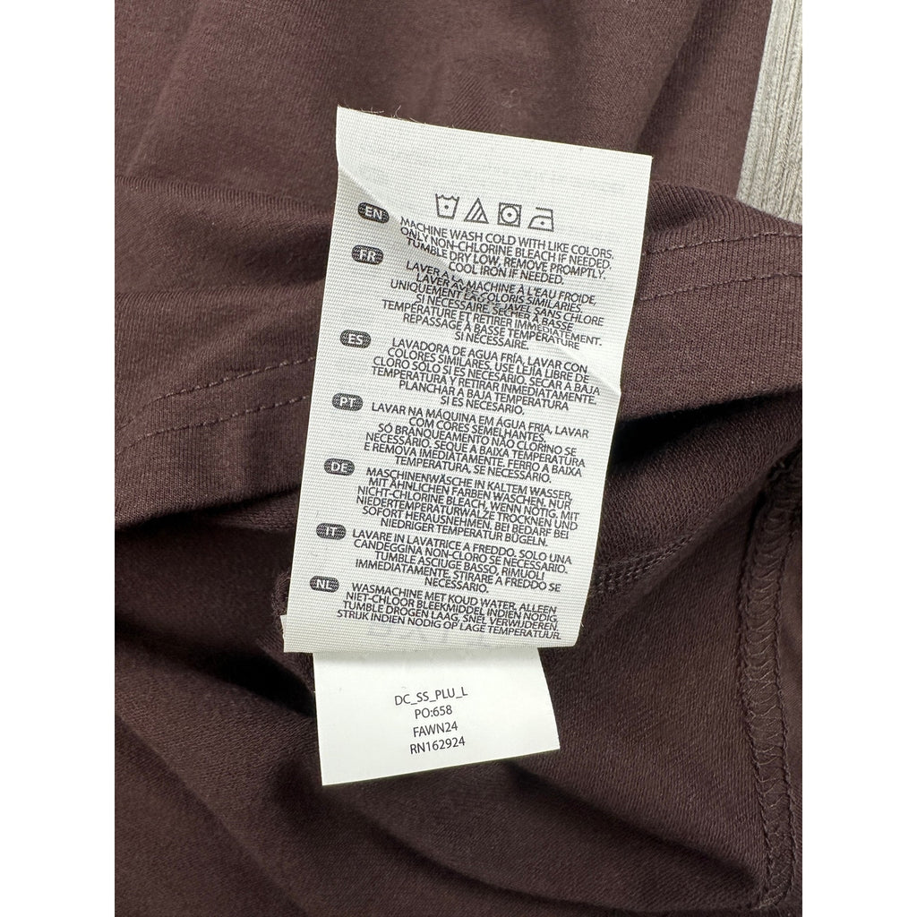 BYLT Signature Drop Cut Luxe Tee in Brown — Size Large // Preowned