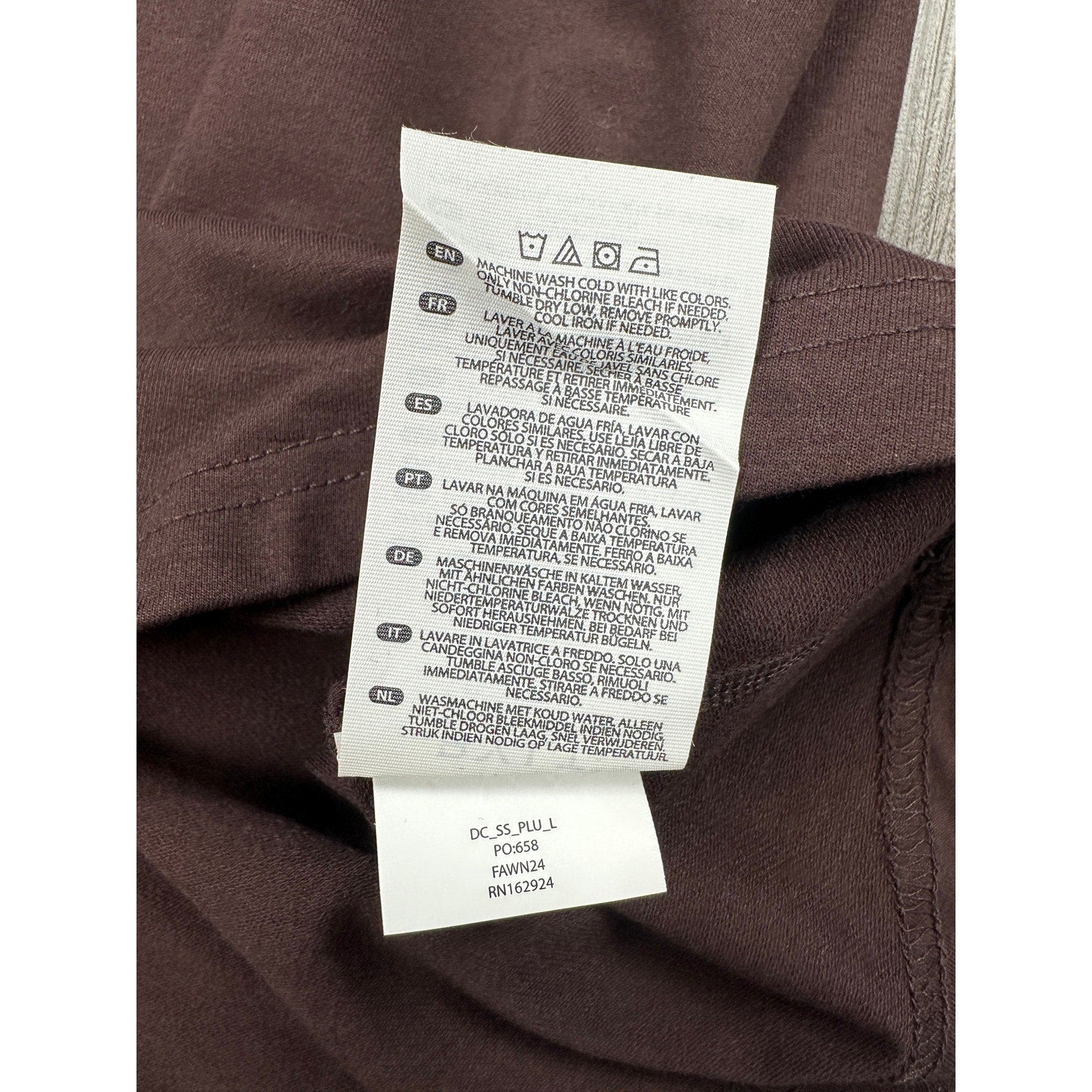 BYLT Signature Drop Cut Luxe Tee in Brown — Size Large // Preowned