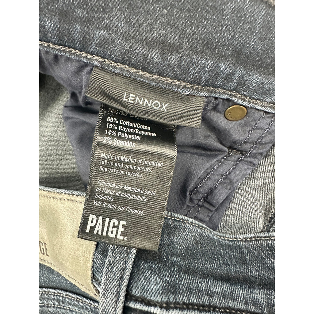 Paige Lennox Slim Straight Jean in Chrisman — Size 32