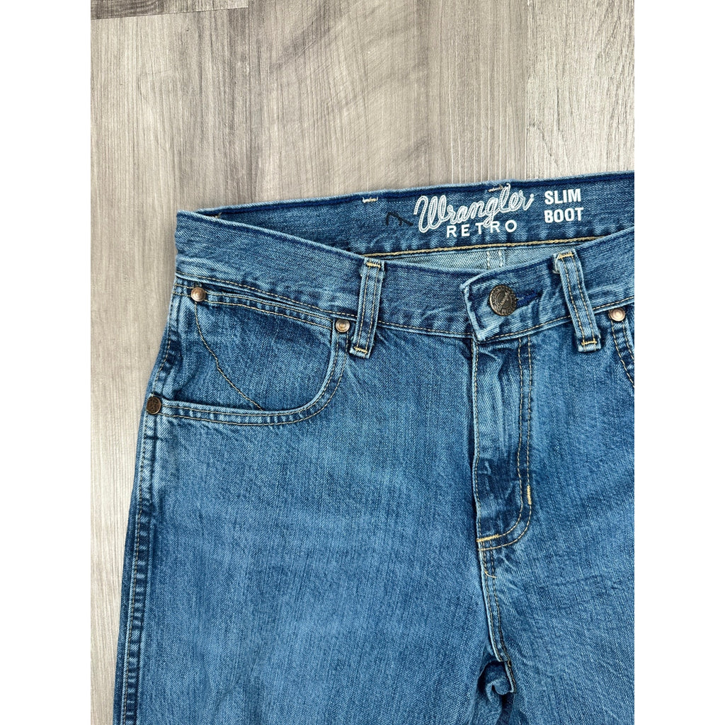 Wrangler RETRO Slim Bootcut Jeans in Blue — Size 30x32 // Preowned