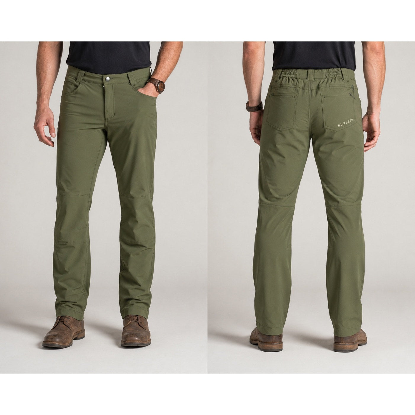 Burlebo Challenger Performance Stretch Pants Olive Green — Medium
