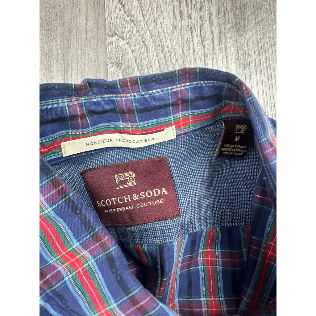 Scotch & Soda Monsieur Provocateur Plaid Long Sleeve Shirt — Size Medium // Preowned