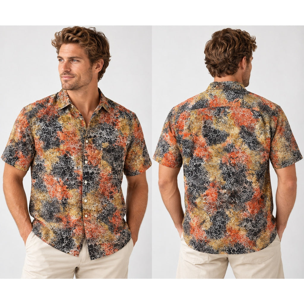 Territory Ahead Abstract Short Sleeve Shirt — Size 2XLT // Preowned