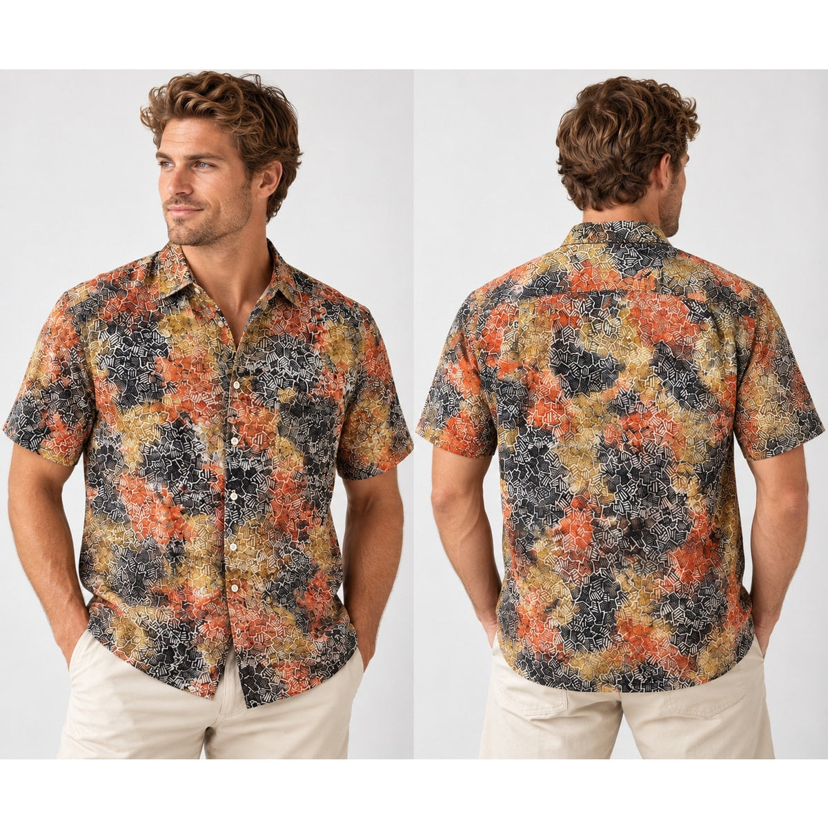 Territory Ahead Abstract Short Sleeve Shirt — Size 2XLT // Preowned