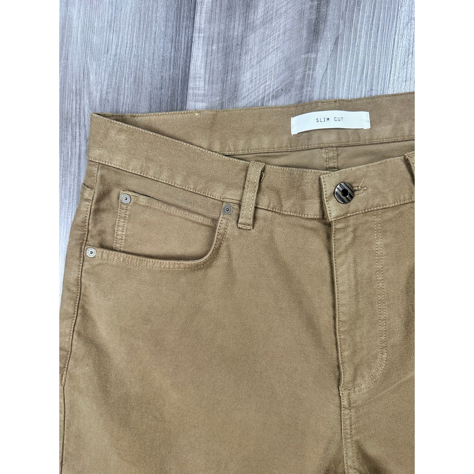 Billy Reid Moleskin Slim Fit 5 Pocket Pants in Tan — Size 34 // Preowned