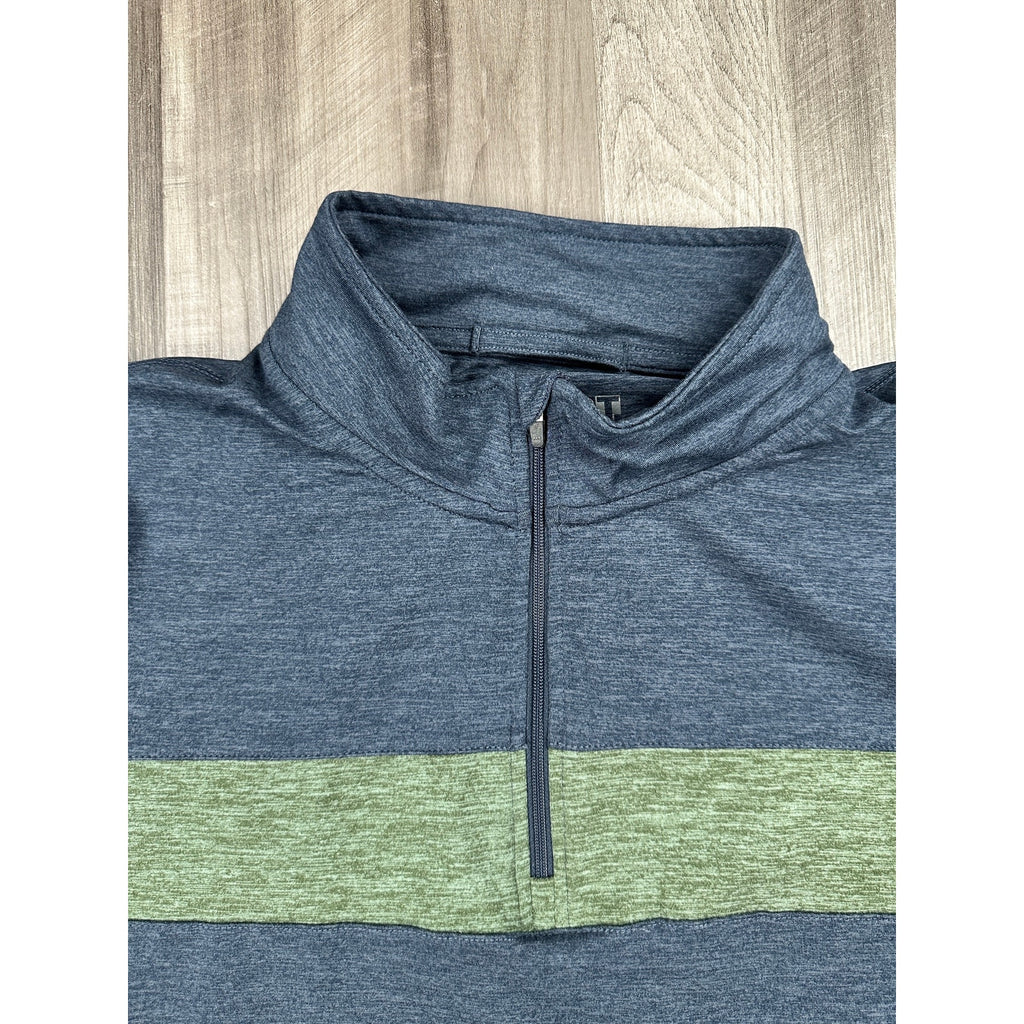 Marine Layer Weekend Sport Performance Pullover in Navy, Green — Size Large // Preowned