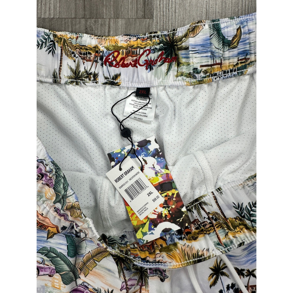 Robert Graham Tropical Island Vacation Mode Trunks — Size 2XL