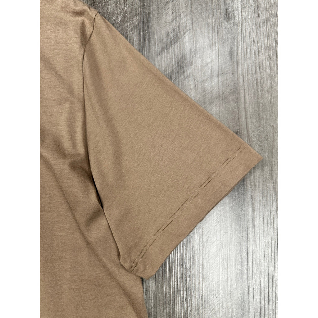 Theory Bron Foundation Jersey Polo in Tan — Size XL