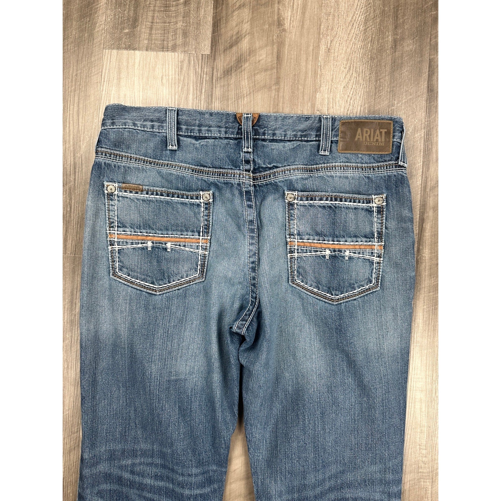 Ariat M4 Low Rise Coltrane Boot Cut Jean in Durango Blue — Size 36x32 // Preowned
