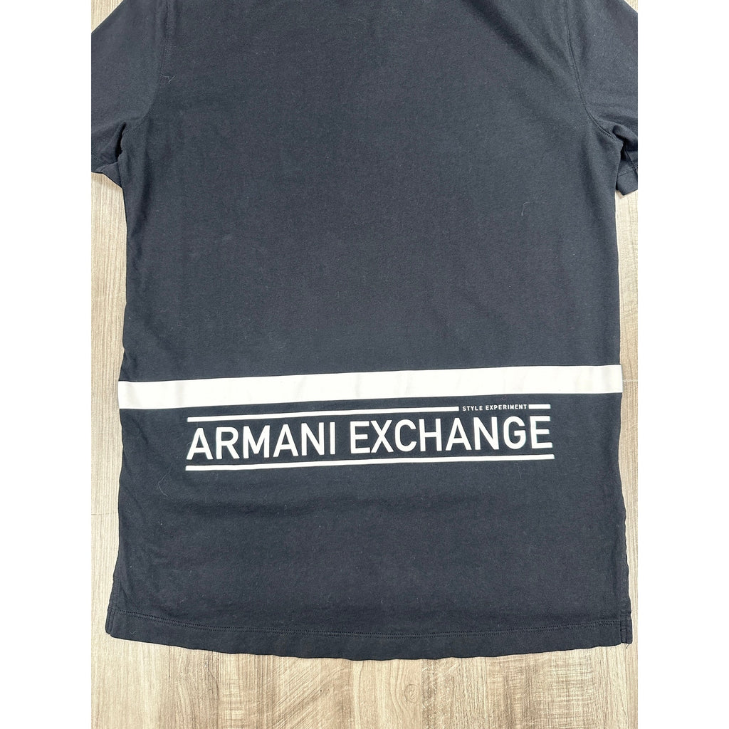 Armani Exchange Relaxed Fit Zip Front Polo in Black — Size Small // Preowned