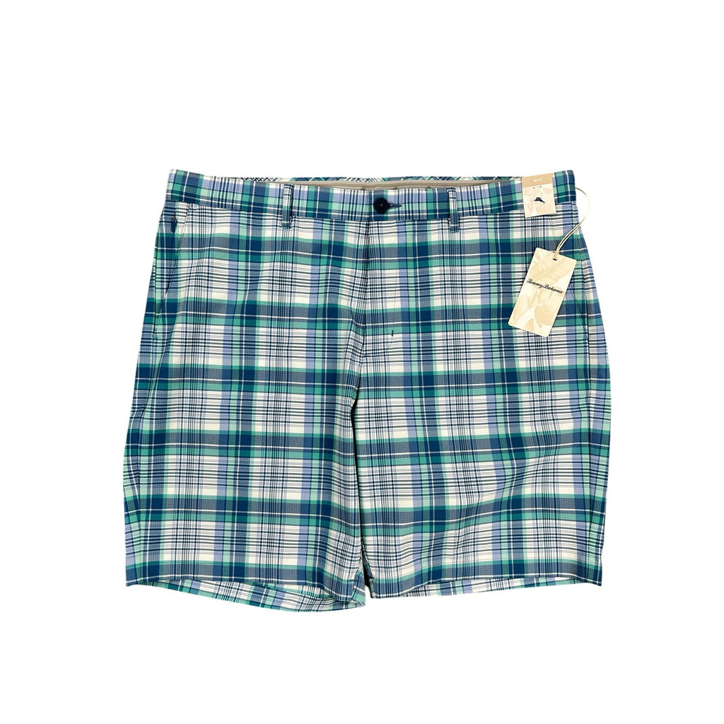 Tommy Bahama Chip Shot Clubhouse Plaid Stretch Golf Shorts — Size 40