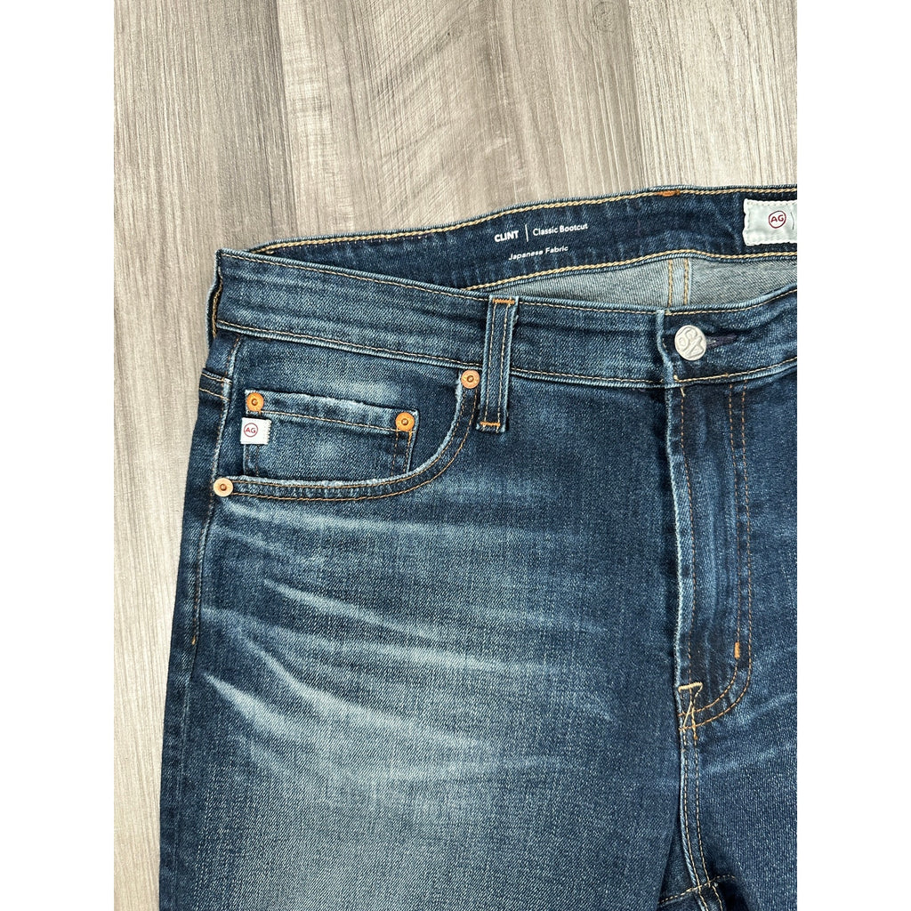 Adriano Goldschmied The Clint Classic Bootcut Japanese Fabric AG-ED Denim Jeans in Blue — Size 34x32 // Preowned