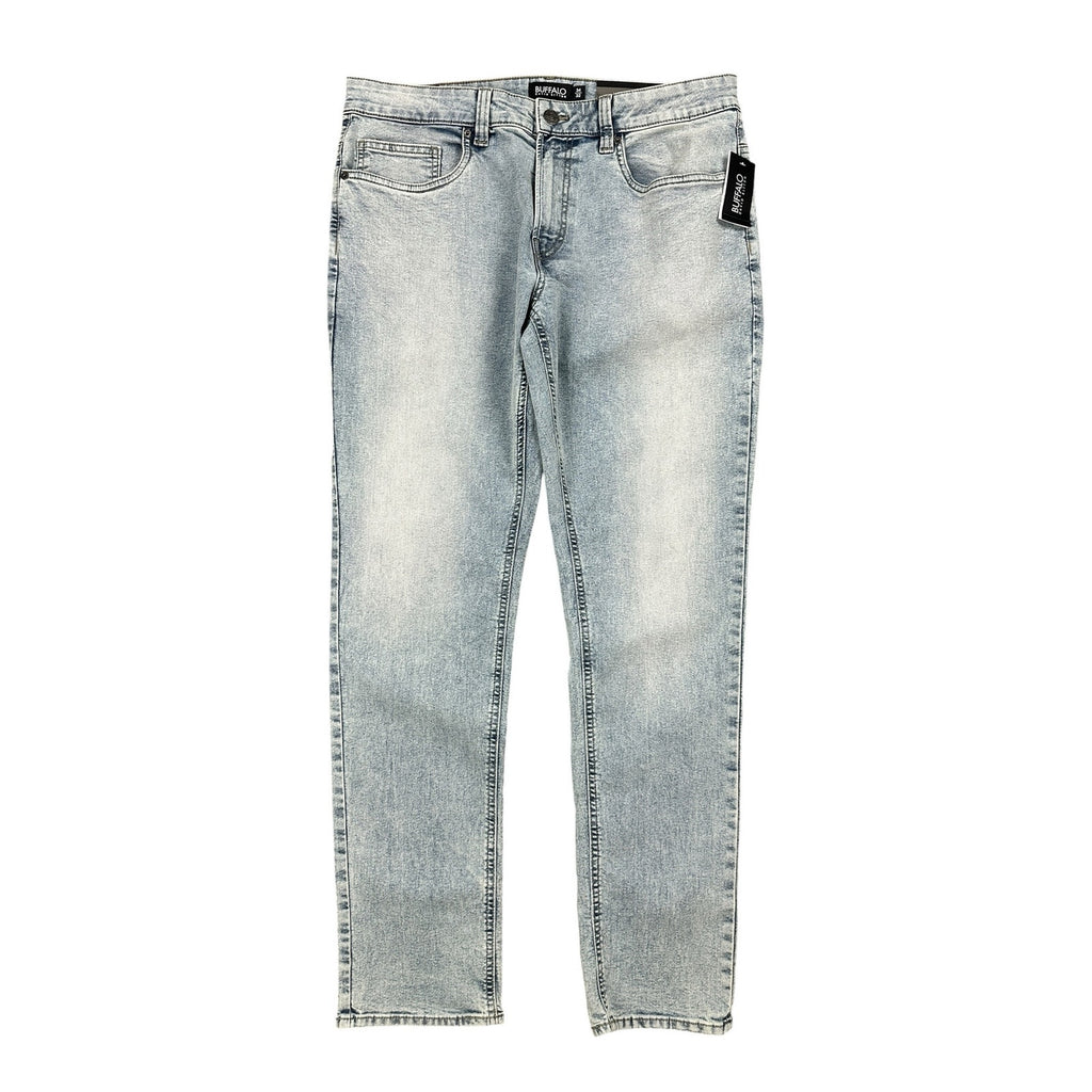 Buffalo David Bitton Ash Slim Stretch Jeans in Bleached and Blasted — Size 34x32