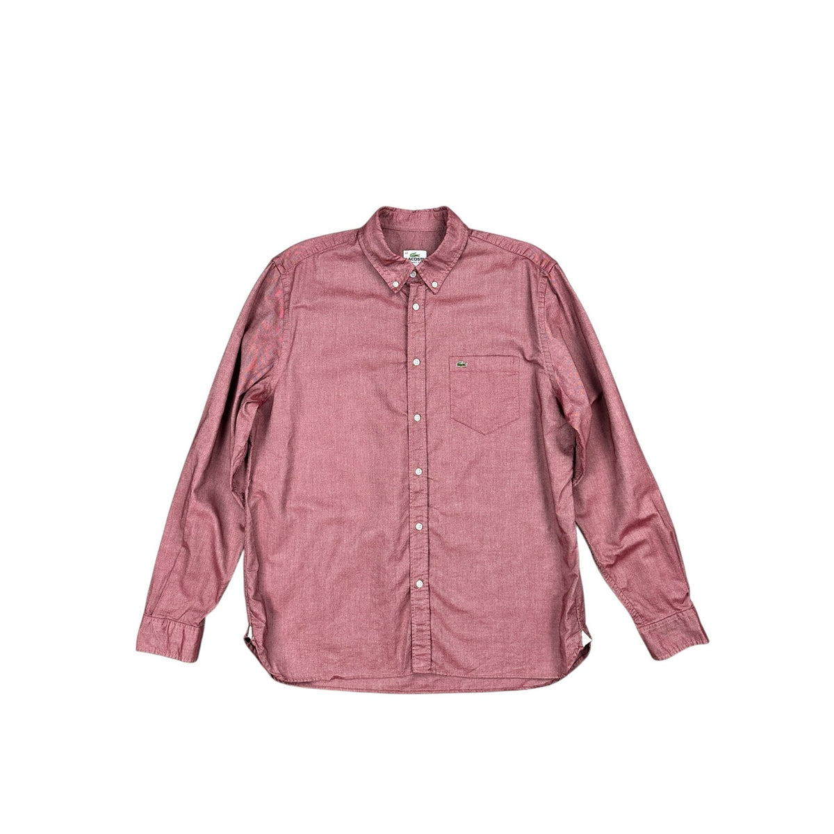 Lacoste Classic Fit Long Sleeve Chambray Shirt — Size 42 (Large) // Preowned