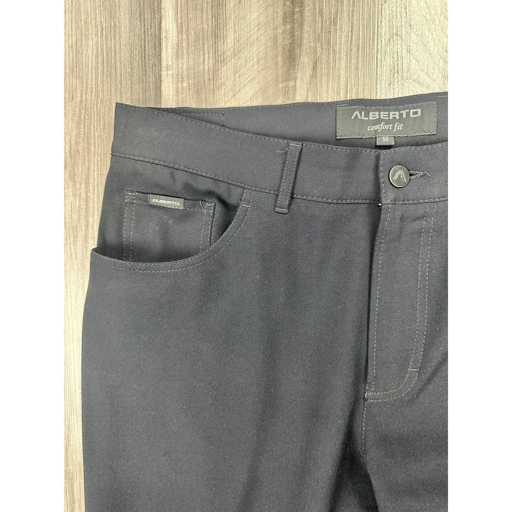 Alberto TOM Comfort Fit Ceramica Performance Dress Pants in Black — Size 50 (US 34) // Preowned
