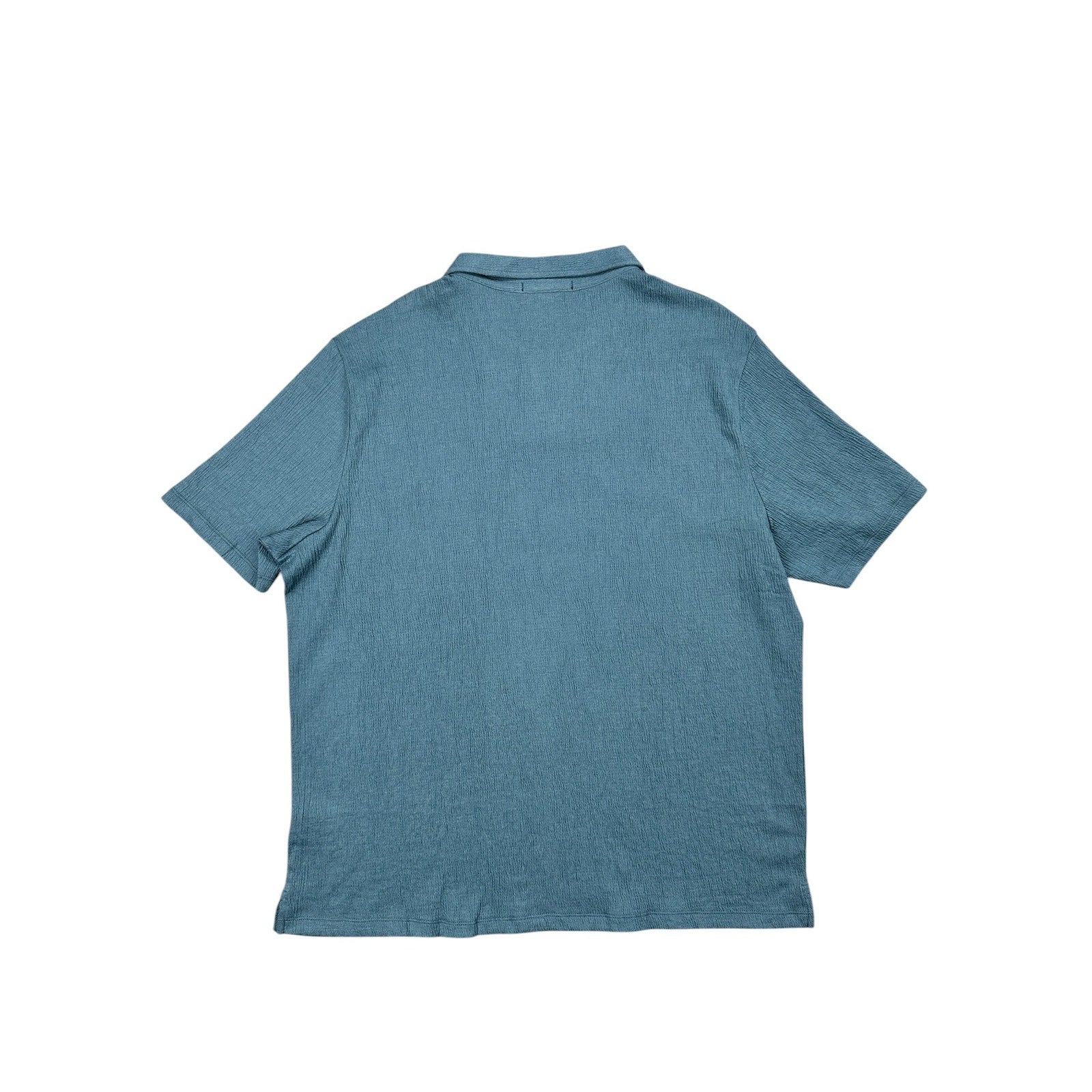 Robert Barakett Basil Road Short Sleeve Open Collar Polo in Ocean View — Size 2XL