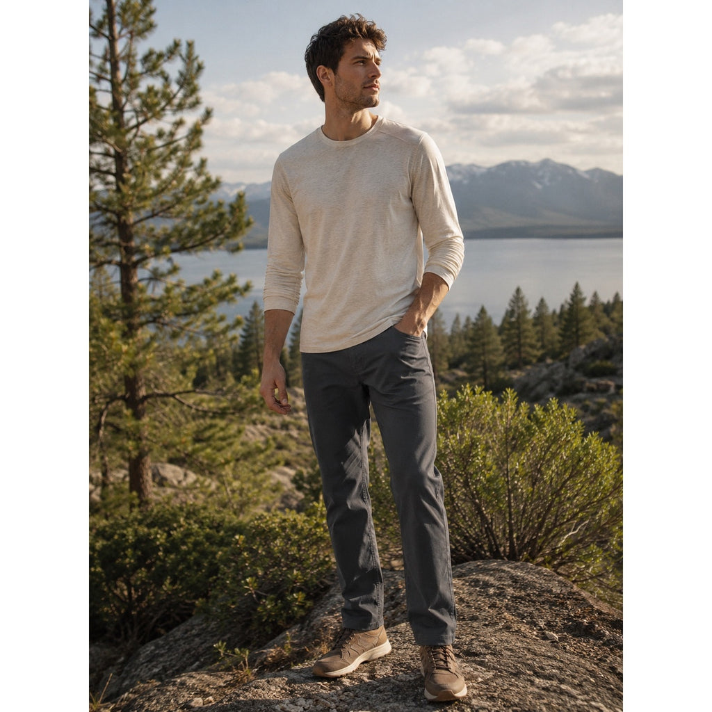Prana Brion 5 Pocket Slim Fit Performance Pants in Charcoal Grey — Size 34x32 // Preowned