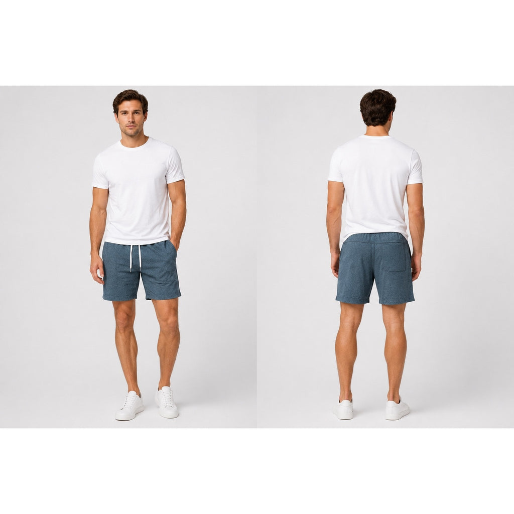 Lululemon Soft Jersey 5" Shorts in Heathered Navy — Size Large // Preowned