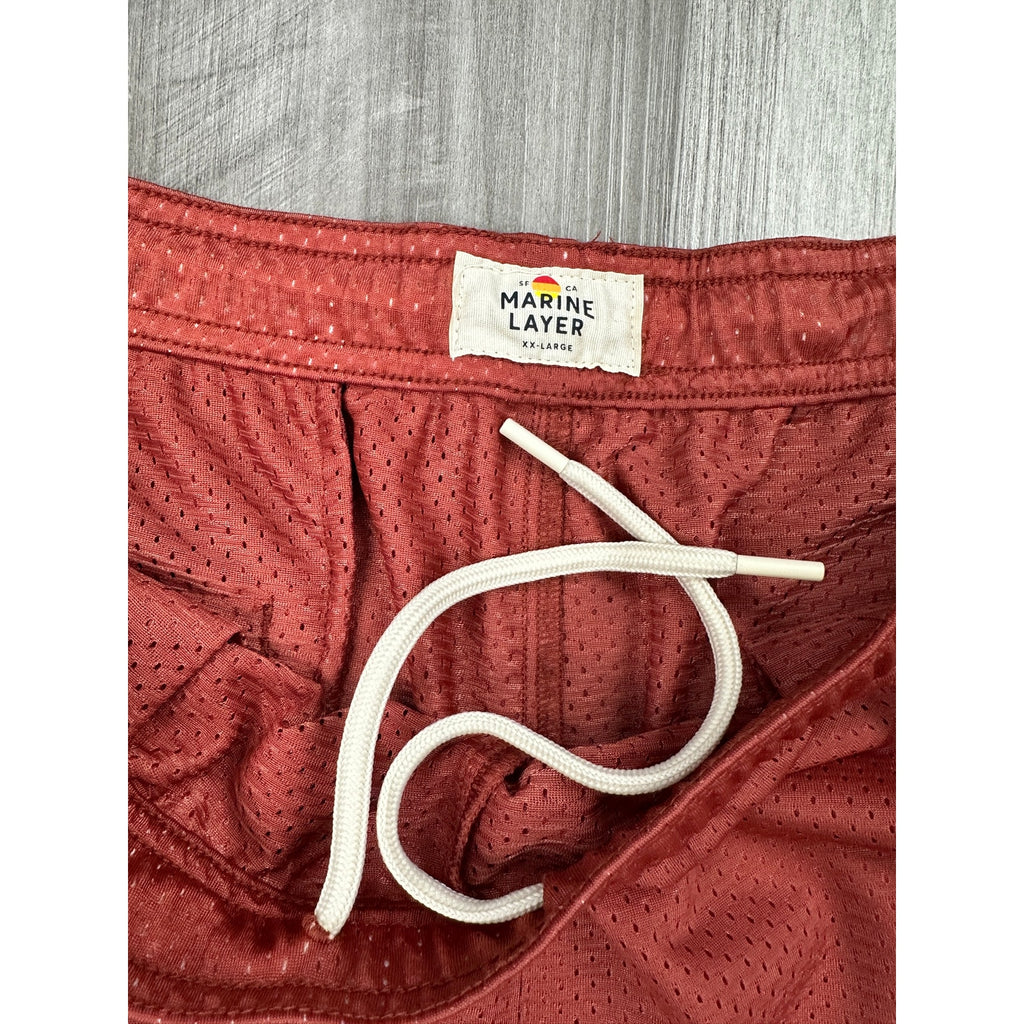 Marine Layer 6" Mesh Shorts in Baked Clay — Size 2XL