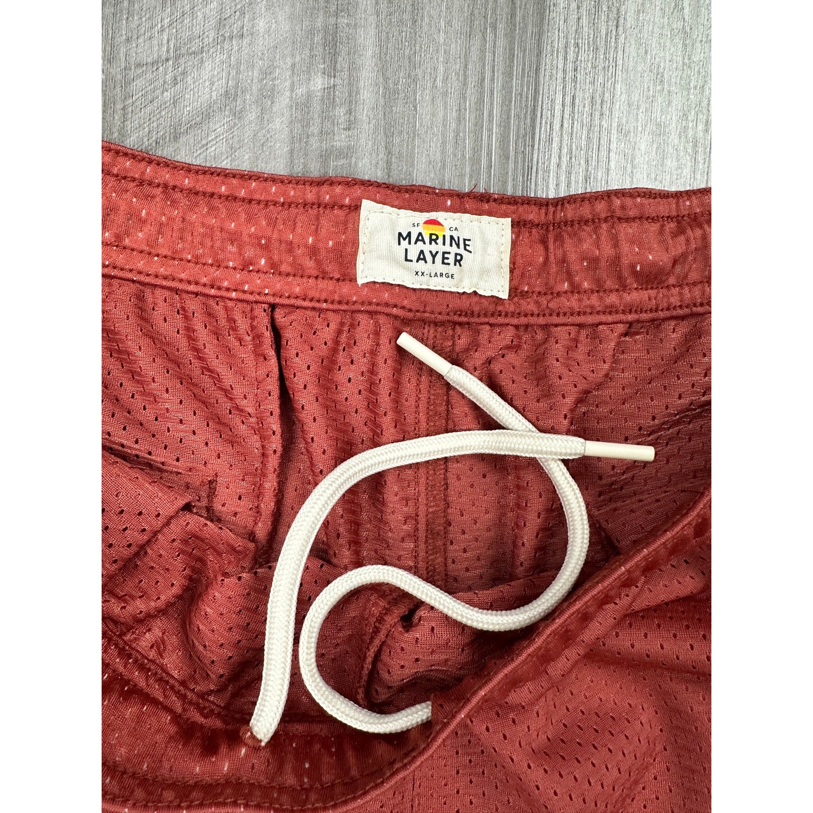 Marine Layer 6" Mesh Shorts in Baked Clay — Size 2XL