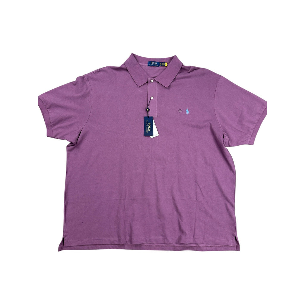 Polo Ralph Lauren Classic Fit Purple Mesh Knit Polo - 4XB
