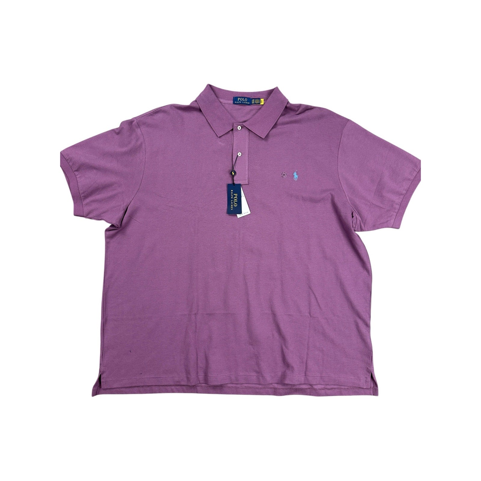 Polo Ralph Lauren Classic Fit Purple Mesh Knit Polo - 4XB