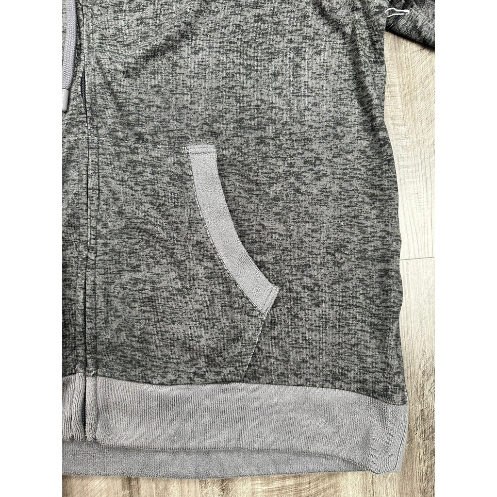 Ted Baker Hacci Single Jersey Full Zip Hoodie in Tornado Heather — Size XL