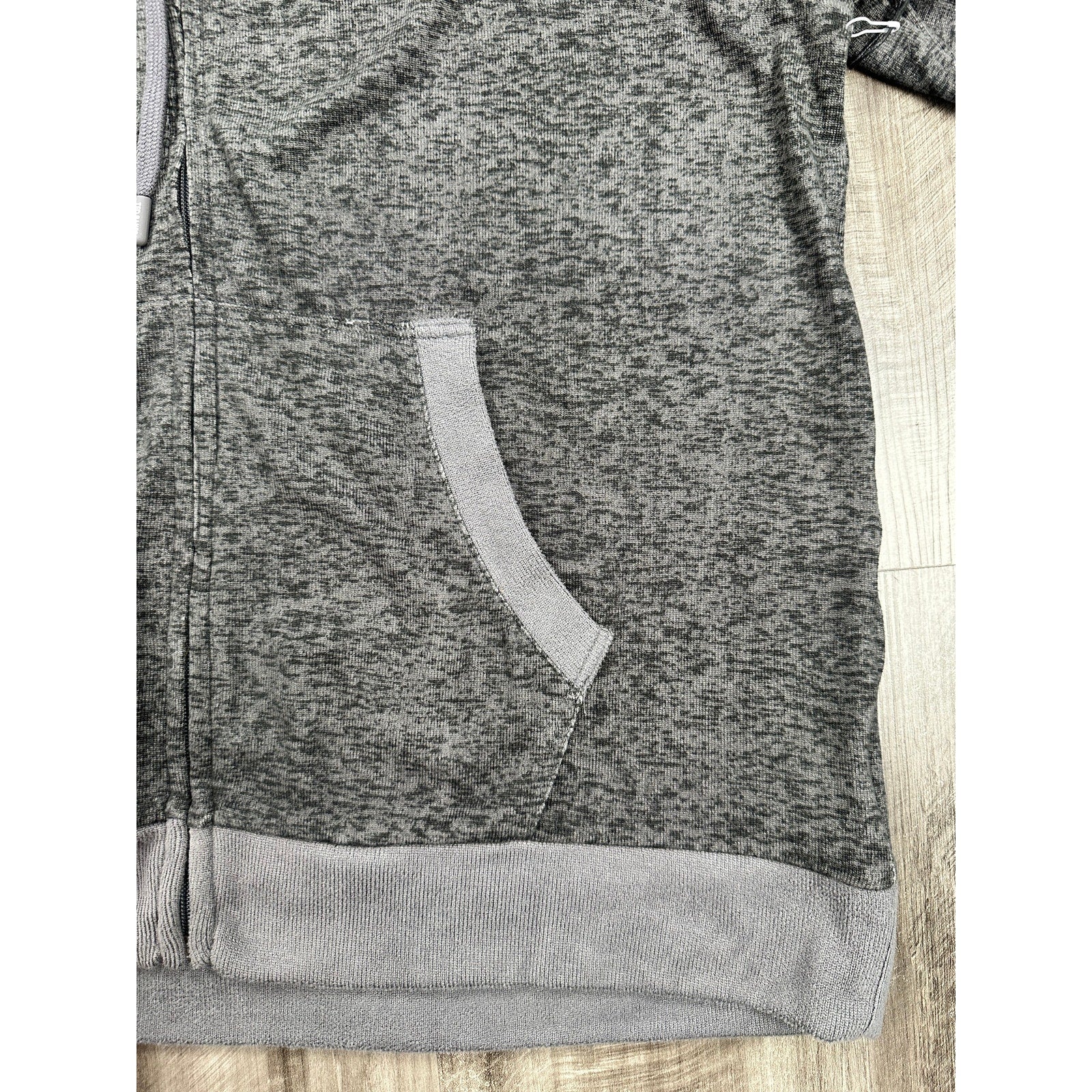Ted Baker Hacci Single Jersey Full Zip Hoodie in Tornado Heather — Size XL