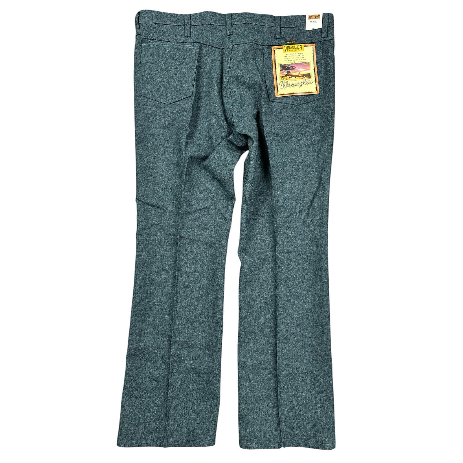 Wrangler Wrancher Dress Jean in Dark Teal Heather Bootcut — 44x32