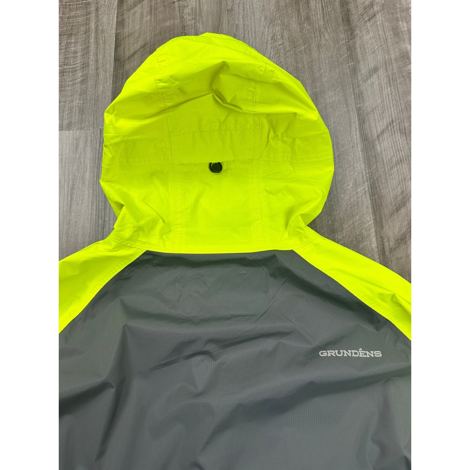 Grundens Trident Ripstop Hooded Jacket in High Visibility Yellow — Size 2XL