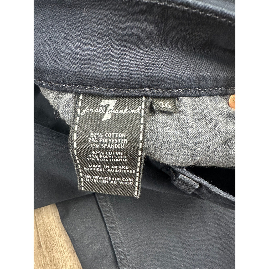 7 For All Mankind Slimmy Stretch Jean in Navy Blue — Size 36 // Preowned