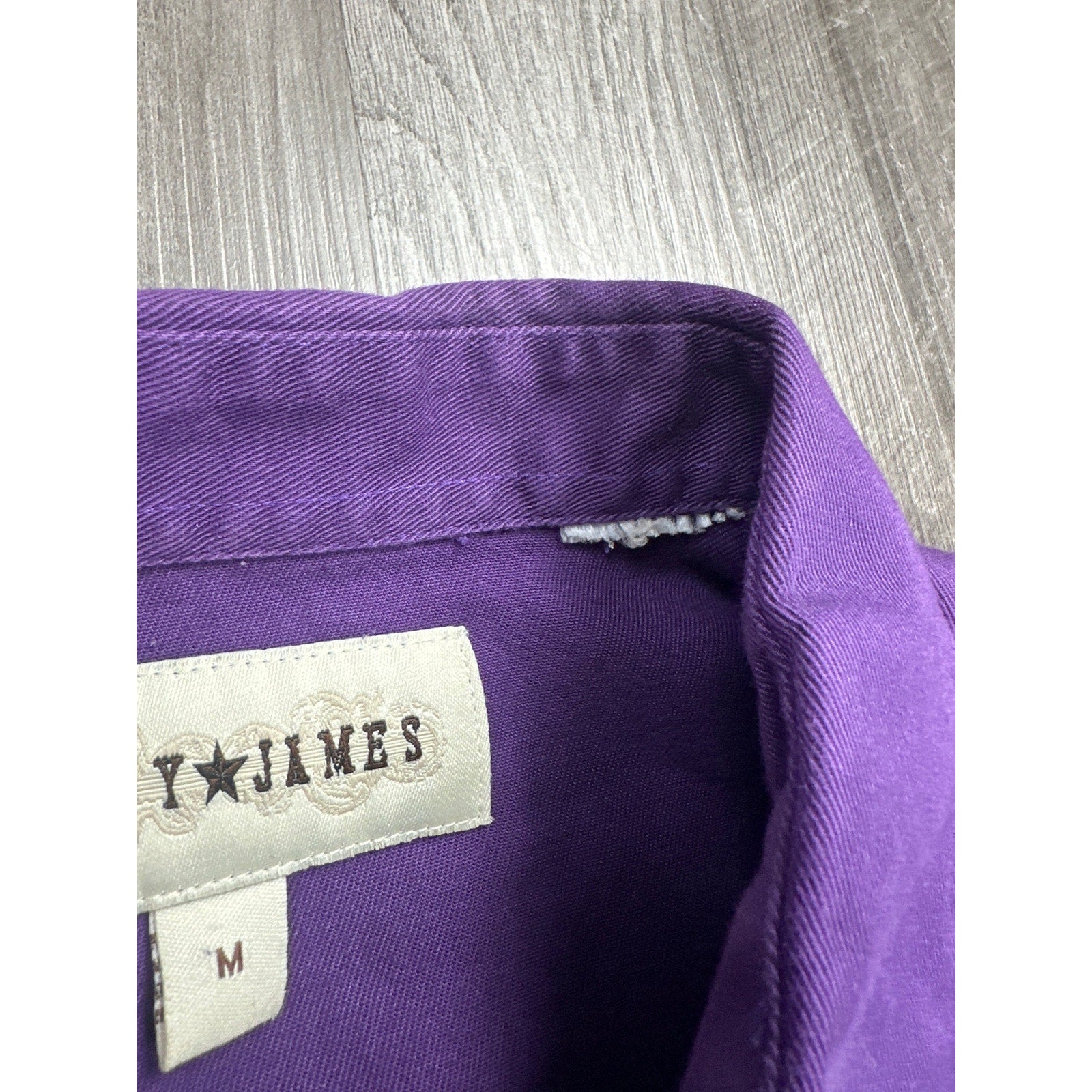 Cody James Twill Heavyweight Western Long Sleeve Pearl Snap in Purple — Size Medium // Preowned