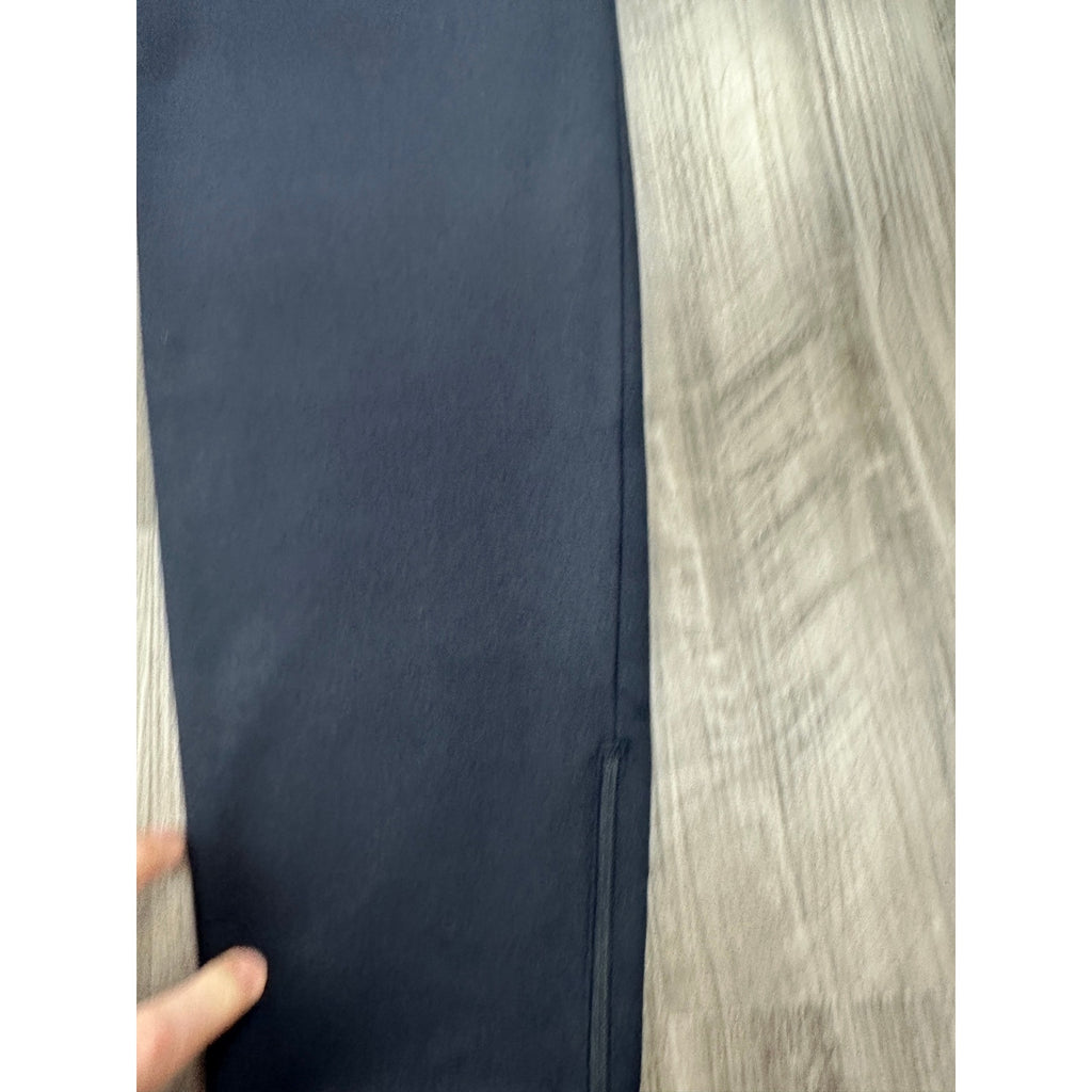 COS Slim Tapered Viscose Blend Ankle Zip Trousers in Navy — Size 50 (US 34R) // Preowned