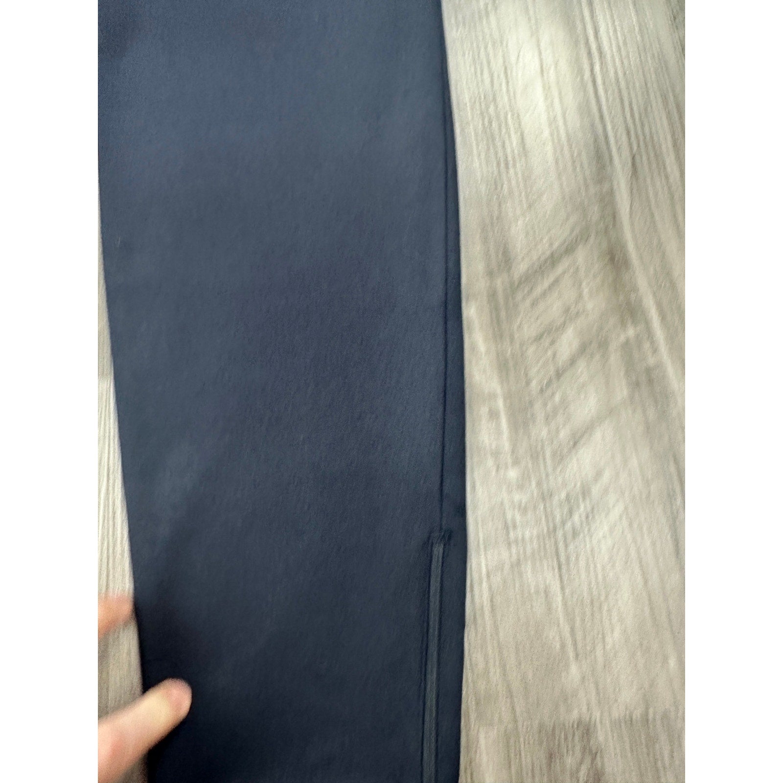 COS Slim Tapered Viscose Blend Ankle Zip Trousers in Navy — Size 50 (US 34R) // Preowned