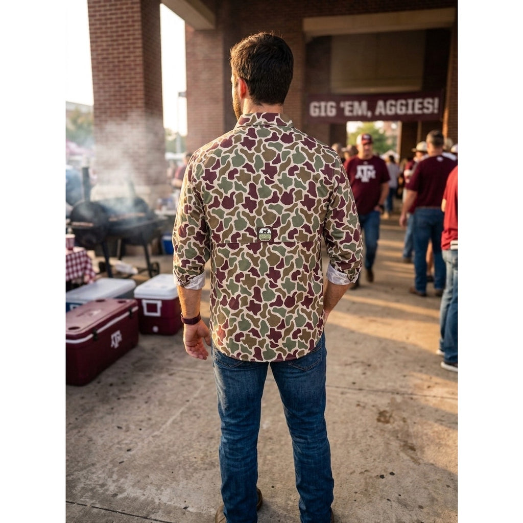 Texas A&M Aggies Amigo Provisions Camo Vented Performance Shirt - Men's Medium