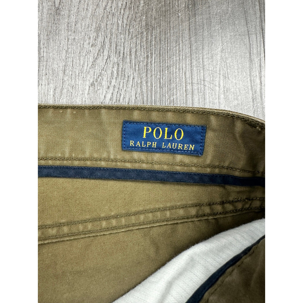 Polo Ralph Lauren Slim Straight Fit Chino Jeans in Olive Khaki — Size 34x32 // Preowned