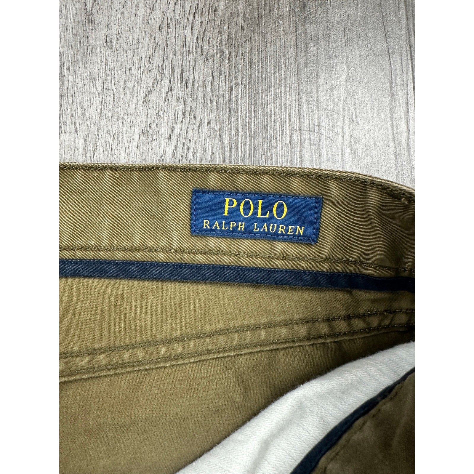 Polo Ralph Lauren Slim Straight Fit Chino Jeans in Olive Khaki — Size 34x32 // Preowned