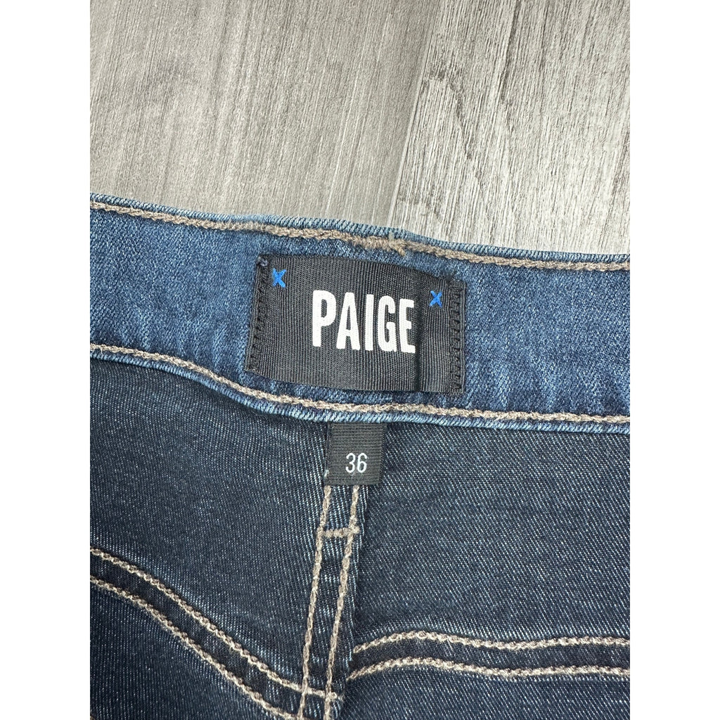 Paige Federal Slim Straight Transcend Denim Jeans in Cellar Blue — Size 36 // Preowned