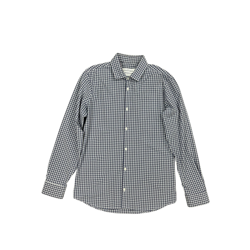 Mizzen+Main Leeward Collection Performance Plaid Trim Fit Long Sleeve Shirt — Size XL // Preowned