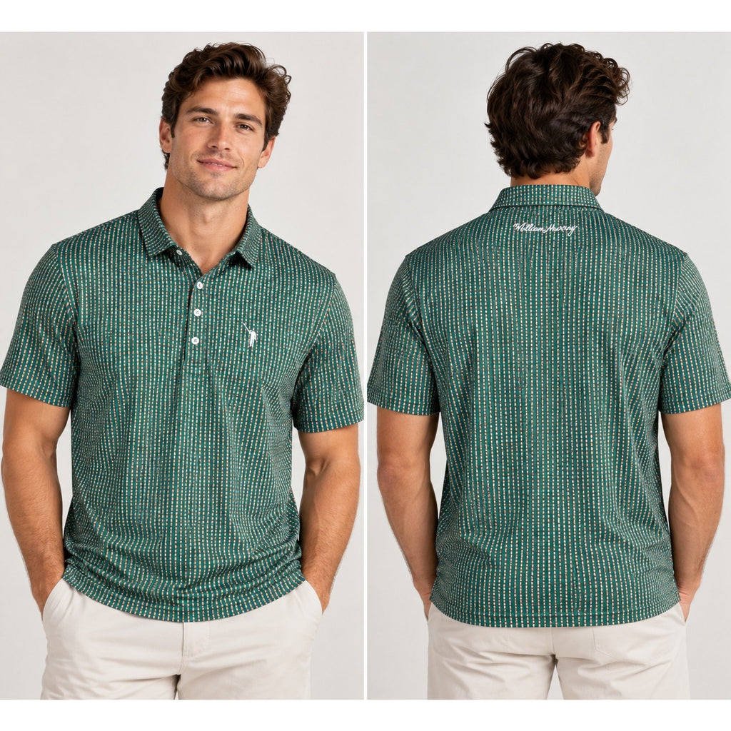 William Murray Beersucker Golf Polo — Size 3XL // Preowned