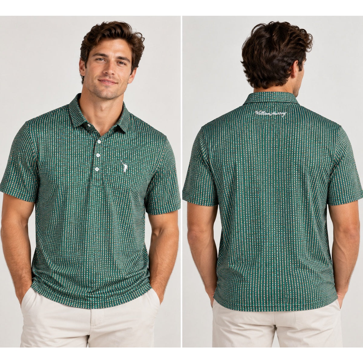 William Murray Beersucker Golf Polo — Size 3XL // Preowned