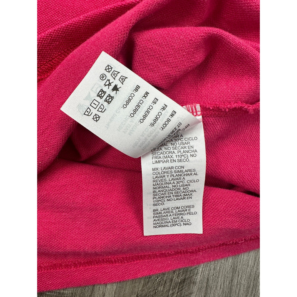 Psycho Bunny Back Graphic Pique Pima Cotton Polo in Pink — Size 6 (US Large) // Preowned