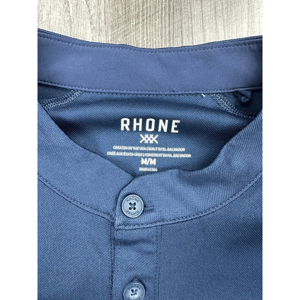 Rhone Mesh Knit Short Sleeve Performance Henley — Size Medium // Preowned