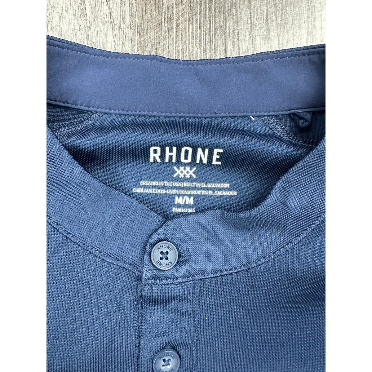 Rhone Mesh Knit Short Sleeve Performance Henley — Size Medium // Preowned