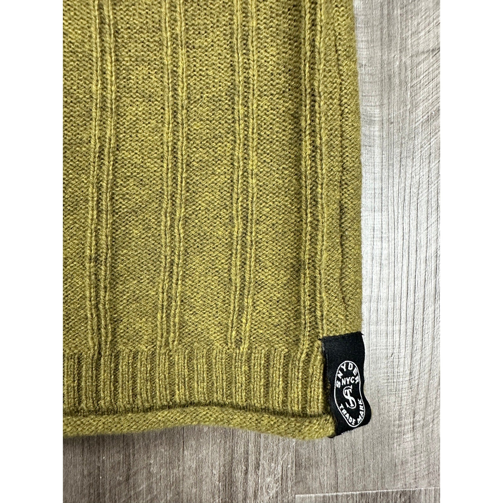 Todd Snyder Textured Mini Cable Crewneck Sweater in Lemongrass — Size Large