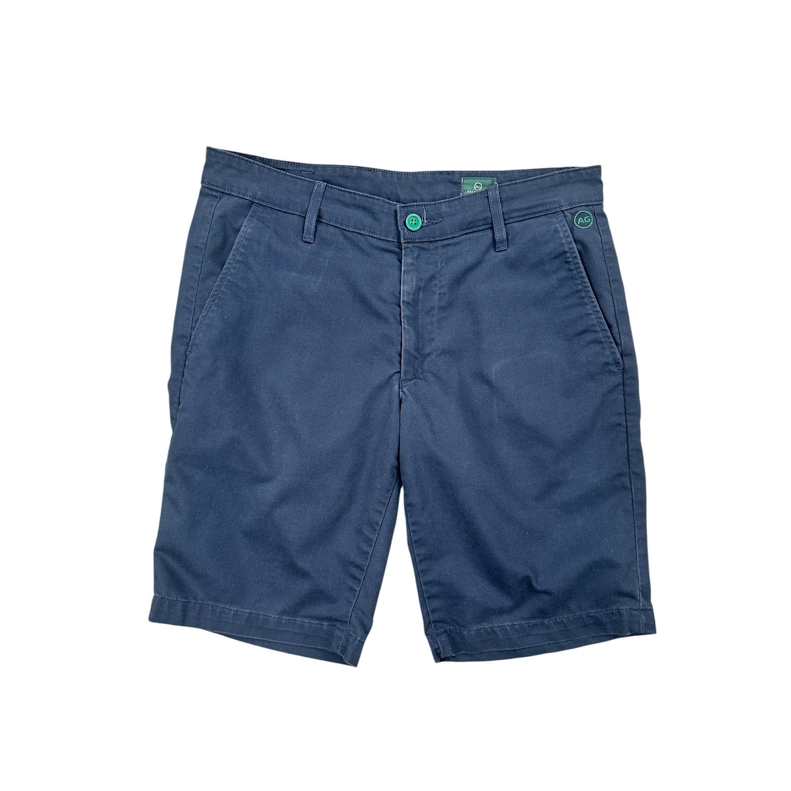 AG Adriano Goldschmied Green Label Canyon Relaxed Golf Shorts in Navy — Size 32R // Preowned