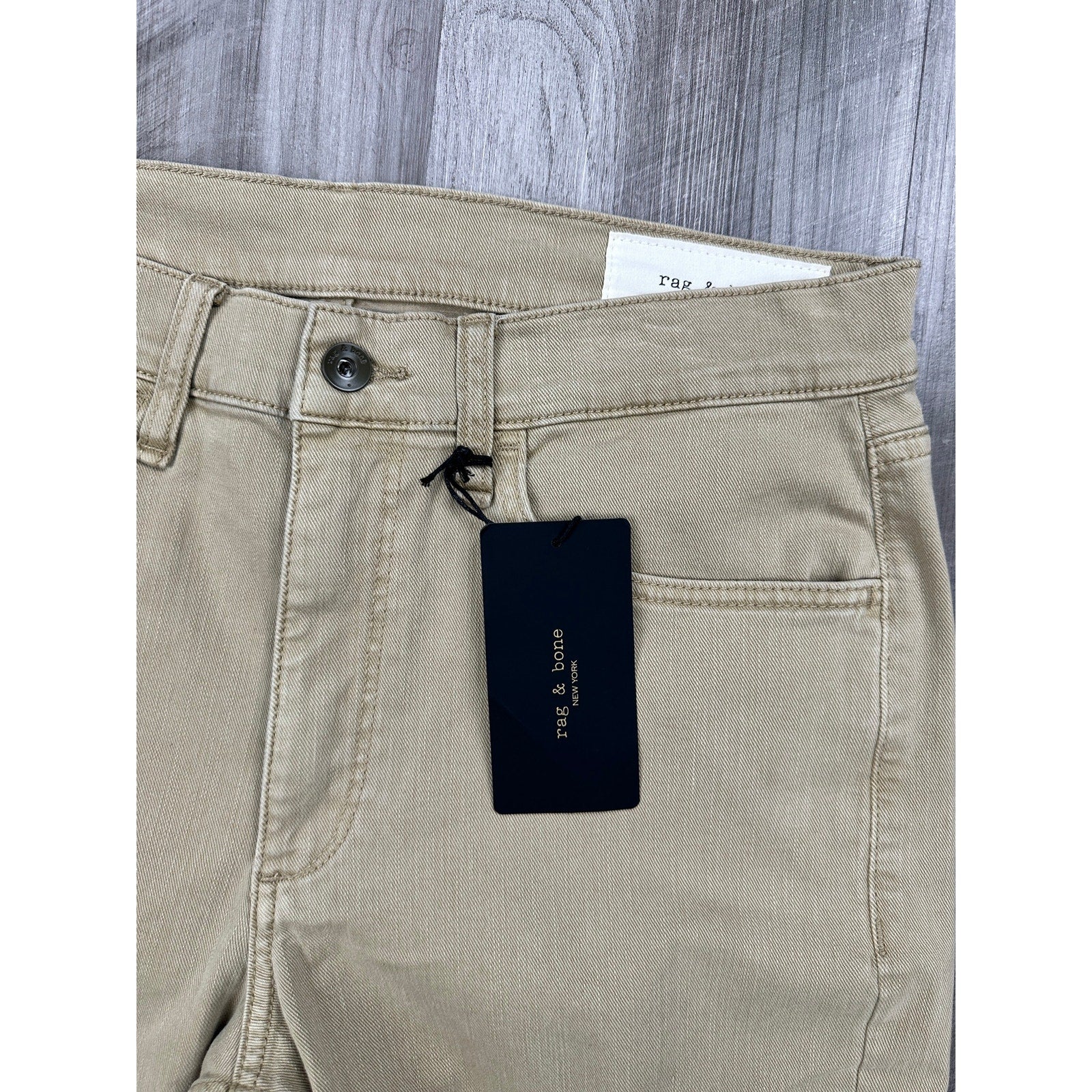 Rag & Bone RB 2 Slim Fit Jeans in Beige — Size 32x32