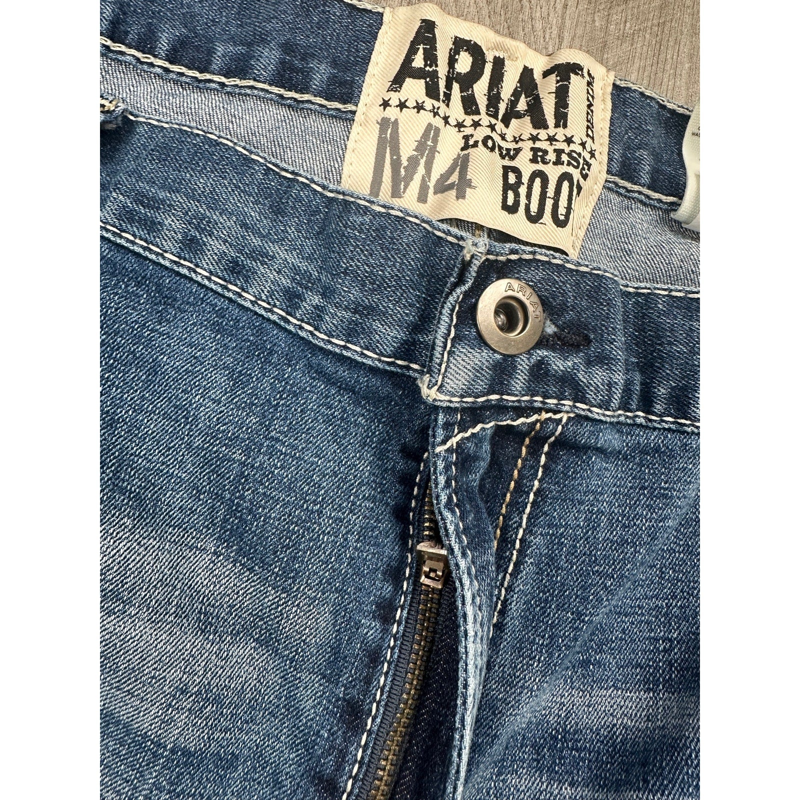 Ariat Ledge M4 Low Rise Bootcut Jeans in Blue — Size 44x32 // Preowned